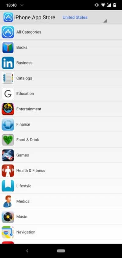 iPhone App Store 1.1 APK for Android Screenshot 1